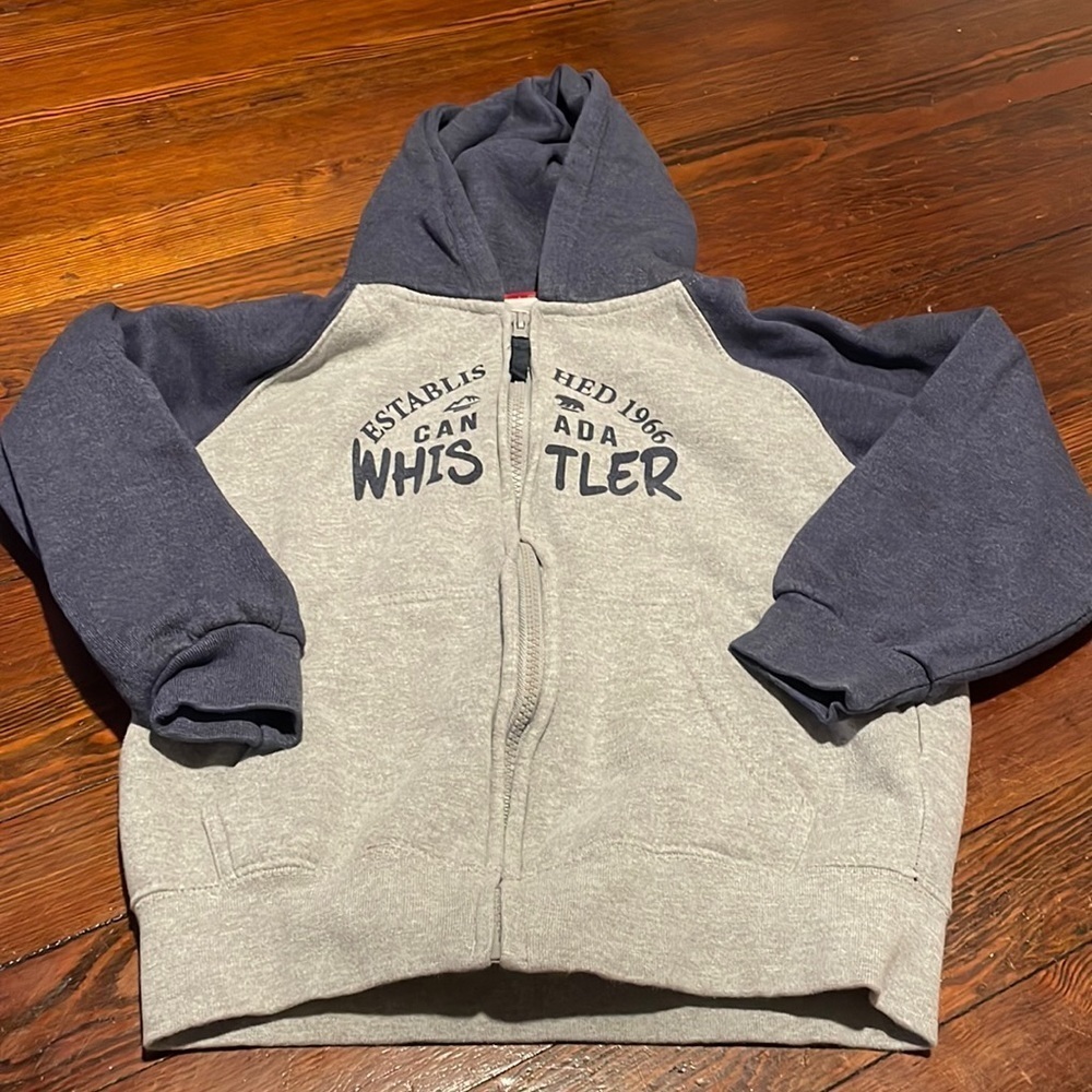 Northern Souvenirs Kid’s Blue and Gray Zip Up Hoodie Size 8
